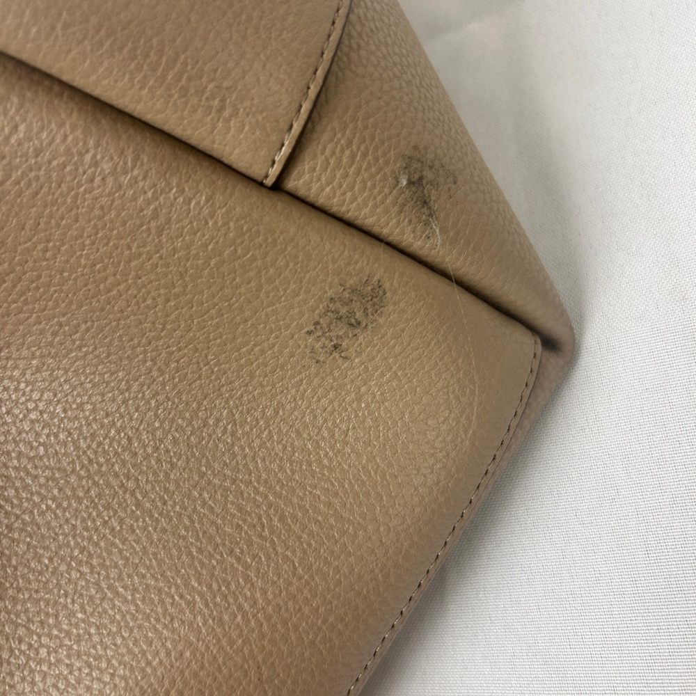 Coach Pebbled Leather Tote in Beige - Picture 15 of 16
